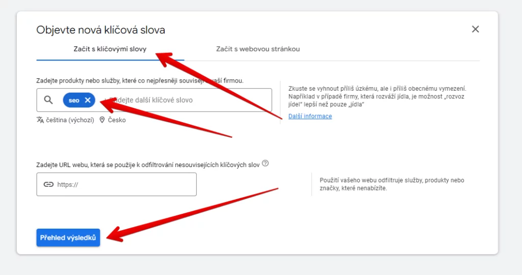 Analýza klíčových slov obrázek 202 Analýza klíčových slov obrázek 201